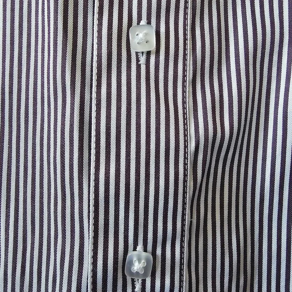 Cinch Western Shirt‎ Men's XL Long Sleeve Button Down Striped Red White Burgundy - Picture 8 of 9